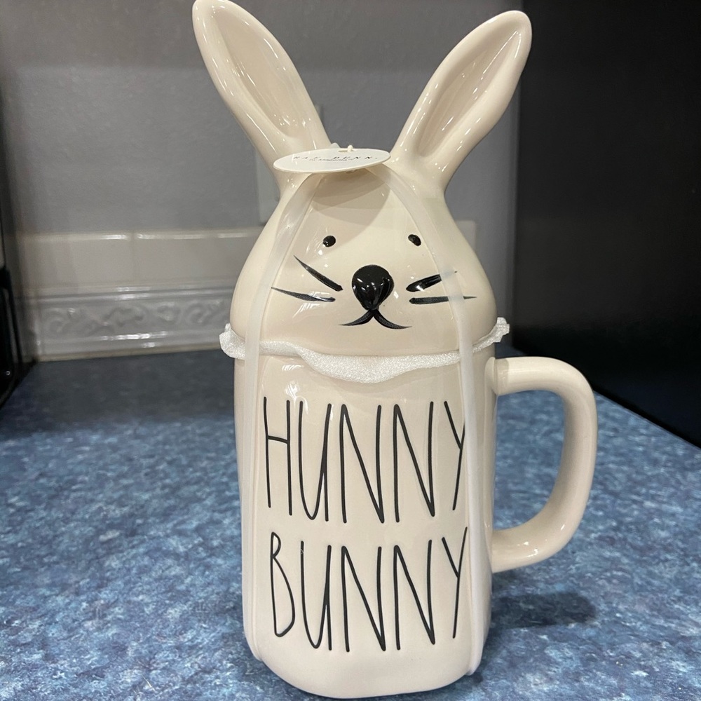 Rae Dunn Hunny Bunny Mug with Topper